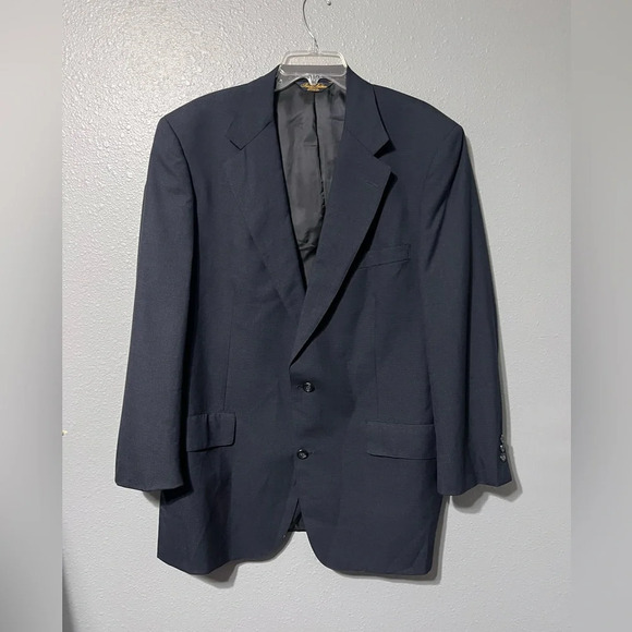 Brooks Brothers 2 Piece Suit 44L W40/31 Brooks Ease Navy Blue Wool Made USA EUC - Picture 8 of 13